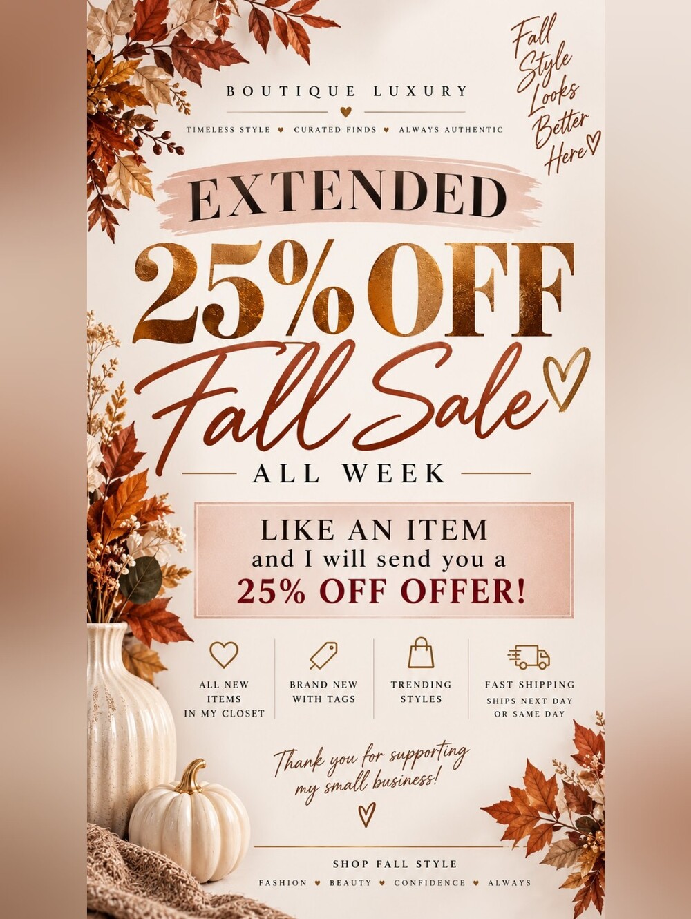 25% Off Extended